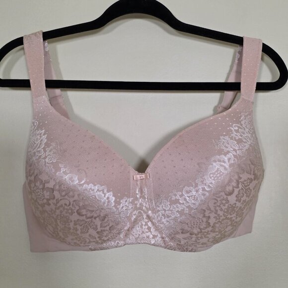 Vanity Fair Other - Vanity Fair 38DD Beige Full Figure Bra 71262 Wireless Adjustable Straps Padded